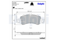 Kit de plaquettes de frein, frein à disque LP3308 Delphi