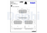 Kit de plaquettes de frein, frein à disque LP3375 Delphi