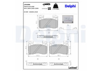 Kit de plaquettes de frein, frein à disque LP3396 Delphi