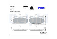 Kit de plaquettes de frein, frein à disque LP3409 Delphi