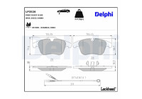 Kit de plaquettes de frein, frein à disque LP3526 Delphi