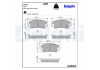 Kit de plaquettes de frein, frein à disque LP353 Delphi