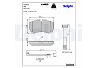 Kit de plaquettes de frein, frein à disque LP3573 Delphi
