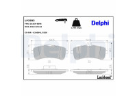 Kit de plaquettes de frein, frein à disque LP3583 Delphi