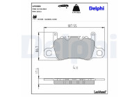 Kit de plaquettes de frein, frein à disque LP3585 Delphi