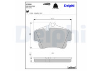 Kit de plaquettes de frein, frein à disque LP3586 Delphi