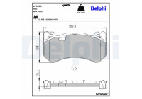 Kit de plaquettes de frein, frein à disque LP3589 Delphi