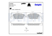 Kit de plaquettes de frein, frein à disque LP3596 Delphi