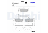 Kit de plaquettes de frein, frein à disque LP3613 Delphi