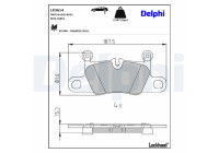 Kit de plaquettes de frein, frein à disque LP3614 Delphi