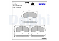 Kit de plaquettes de frein, frein à disque LP3616 Delphi
