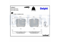 Kit de plaquettes de frein, frein à disque LP3617 Delphi