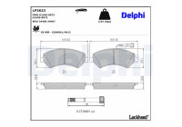 Kit de plaquettes de frein, frein à disque LP3623 Delphi