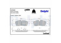 Kit de plaquettes de frein, frein à disque LP3628 Delphi