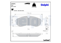 Kit de plaquettes de frein, frein à disque LP3641 Delphi