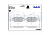 Kit de plaquettes de frein, frein à disque LP3647 Delphi