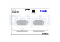 Kit de plaquettes de frein, frein à disque LP3672 Delphi