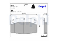 Kit de plaquettes de frein, frein à disque LP415 Delphi