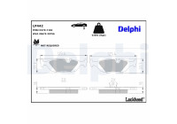 Kit de plaquettes de frein, frein à disque LP442 Delphi