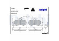 Kit de plaquettes de frein, frein à disque LP444 Delphi
