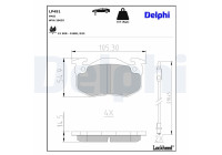Kit de plaquettes de frein, frein à disque LP491 Delphi