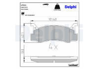 Kit de plaquettes de frein, frein à disque LP521 Delphi