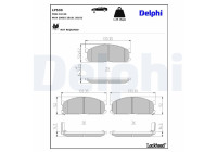Kit de plaquettes de frein, frein à disque LP530 Delphi