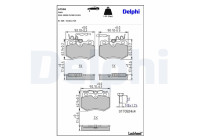Kit de plaquettes de frein, frein à disque LP536 Delphi
