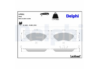 Kit de plaquettes de frein, frein à disque LP591 Delphi