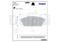 Kit de plaquettes de frein, frein à disque LP593 Delphi