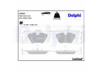 Kit de plaquettes de frein, frein à disque LP602 Delphi