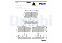 Kit de plaquettes de frein, frein à disque LP626 Delphi