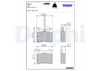 Kit de plaquettes de frein, frein à disque LP667 Delphi