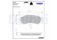 Kit de plaquettes de frein, frein à disque LP670 Delphi