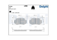 Kit de plaquettes de frein, frein à disque LP699 Delphi