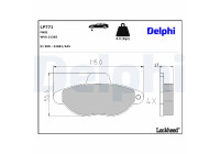 Kit de plaquettes de frein, frein à disque LP771 Delphi