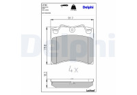 Kit de plaquettes de frein, frein à disque LP785 Delphi