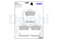 Kit de plaquettes de frein, frein à disque LP804 Delphi