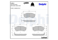 Kit de plaquettes de frein, frein à disque LP812 Delphi