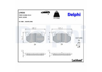 Kit de plaquettes de frein, frein à disque LP836 Delphi