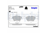 Kit de plaquettes de frein, frein à disque LP873 Delphi