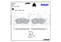 Kit de plaquettes de frein, frein à disque LP878 Delphi