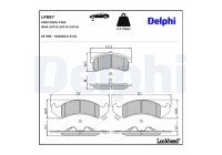 Kit de plaquettes de frein, frein à disque LP897 Delphi