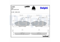 Kit de plaquettes de frein, frein à disque LP985 Delphi
