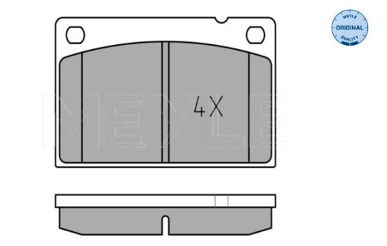 Kit de plaquettes de frein, frein à disque MEYLE-ORIGINAL Quality 025 201 5316, Image 2