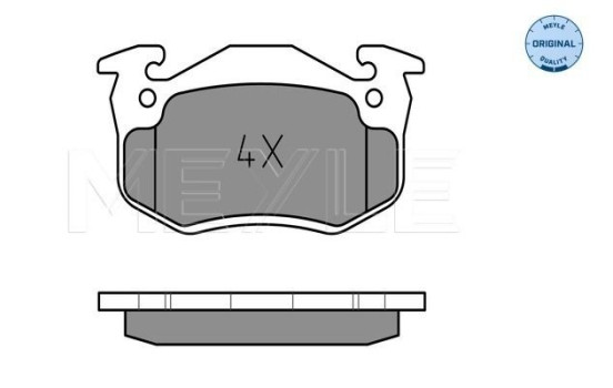 Kit de plaquettes de frein, frein à disque MEYLE-ORIGINAL Quality 025 206 3415