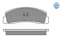 Kit de plaquettes de frein, frein à disque MEYLE-ORIGINAL Quality 025 206 6016
