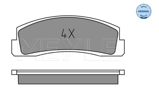 Kit de plaquettes de frein, frein à disque MEYLE-ORIGINAL Quality 025 206 6016