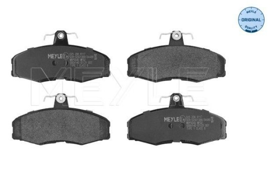 Kit de plaquettes de frein, frein à disque MEYLE-ORIGINAL Quality 025 208 6117