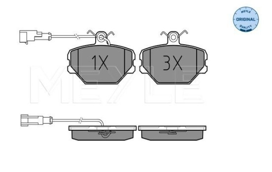Kit de plaquettes de frein, frein à disque MEYLE-ORIGINAL Quality 025 211 0016/W